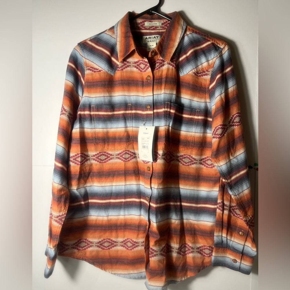 Ariat womens button down shirt, new with tags, relaxed fit